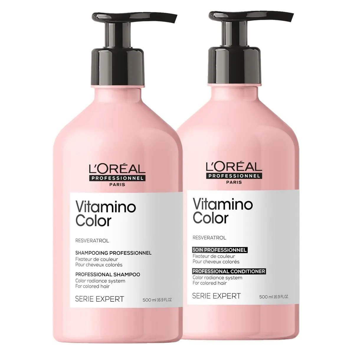 LOREAL PROFESSIONNEL - Shampoo 500ml + Acondicionador 500ml Vitamino Color Loreal Professionnel