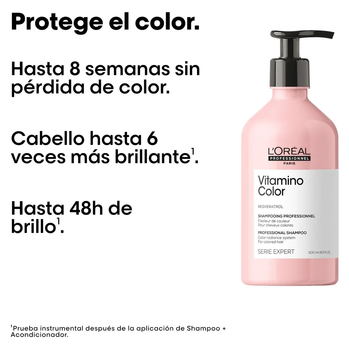 LOREAL PROFESSIONNEL - Shampoo 500ml + Acondicionador 500ml Vitamino Color Loreal Professionnel