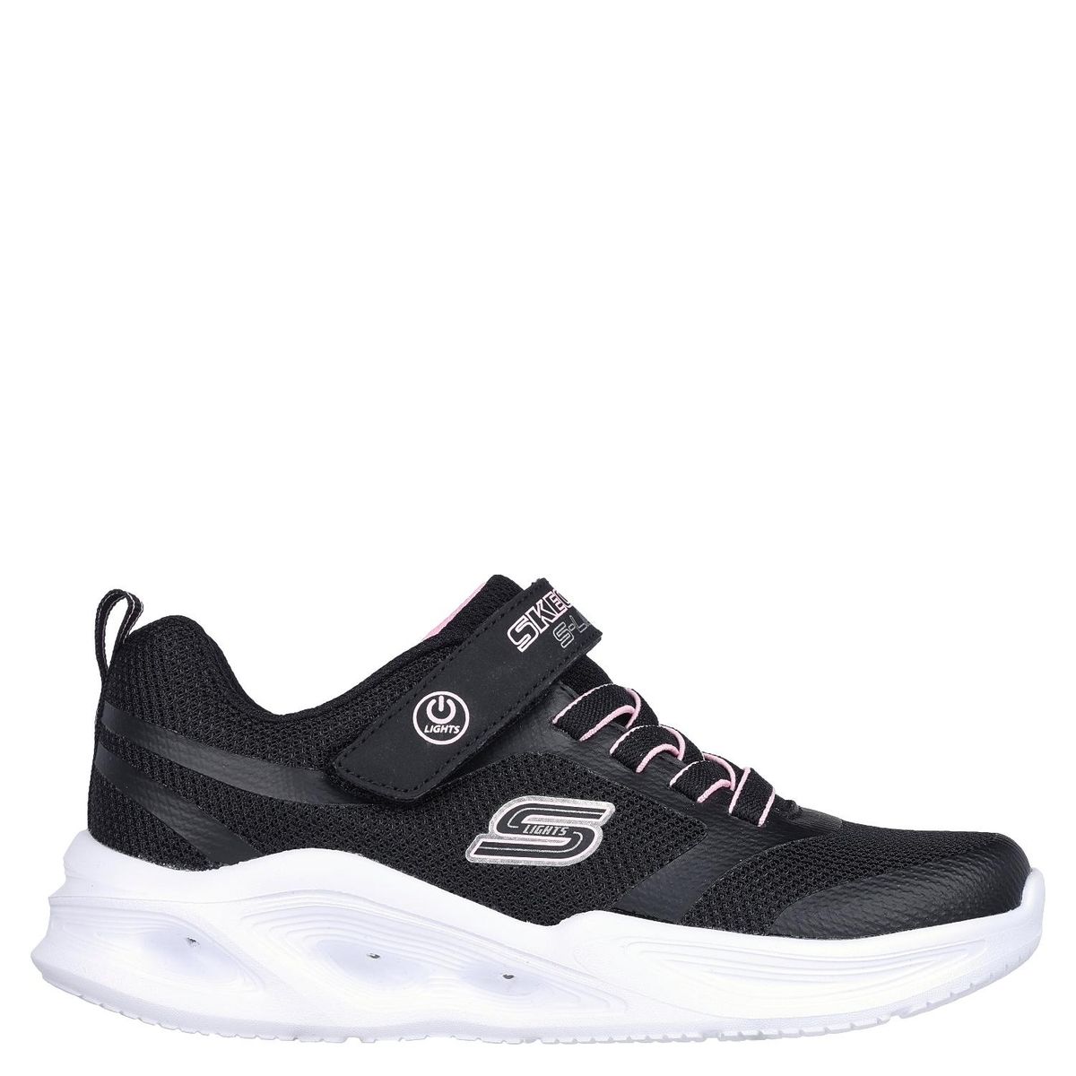SKECHERS - Sola Glow Zapatilla Urbana Niña Negro (26 a 33) Skechers