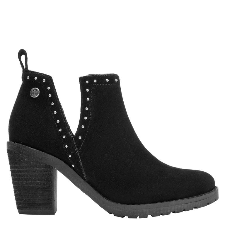 Botin Mujer Cuero Negro
