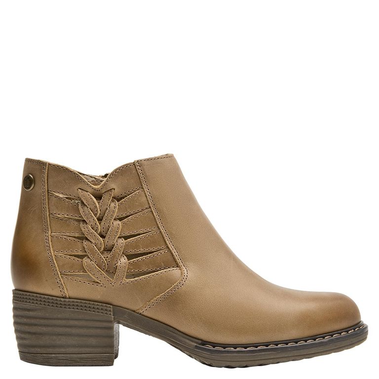 Botin Mujer Cuero Café