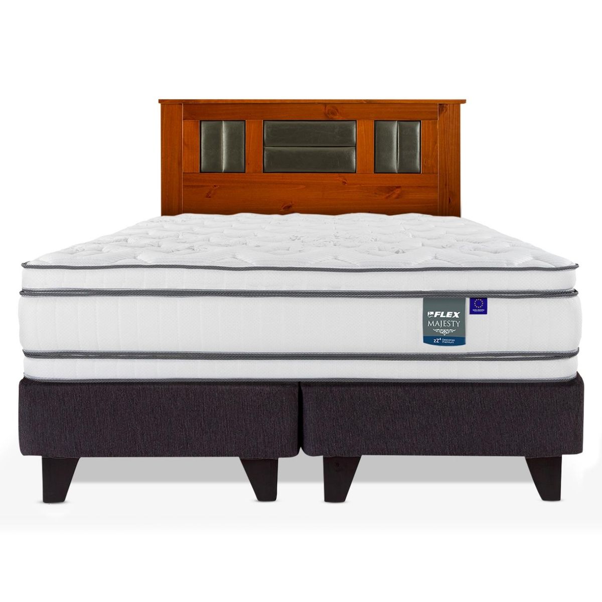 FLEX - Cama Europea Majesty 2 Plazas Respaldo Lorraine Flex