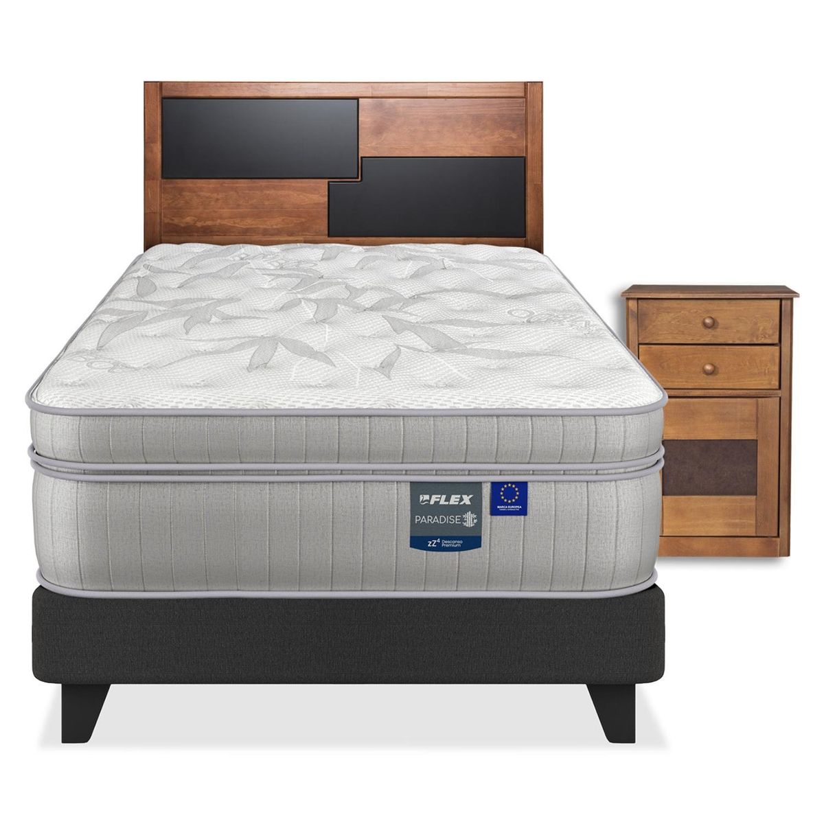 FLEX - Cama Europea Paradise 1.5 Plazas + Set Colonia Flex