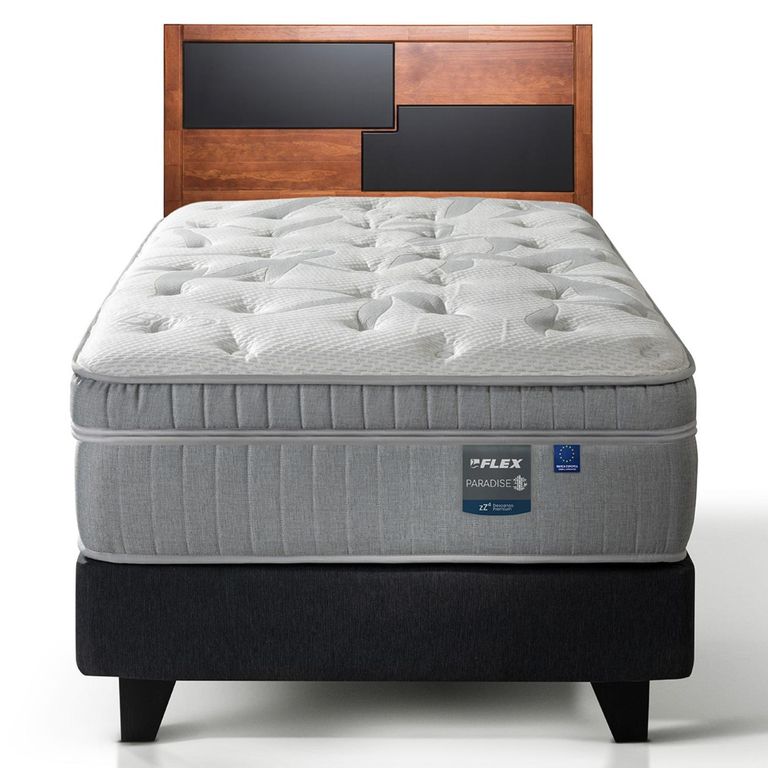 Cama Europea Paradise 1.5 Plazas x 2.00mt + Respaldo