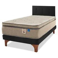 FLEX - Cama Europea Terra Cobre Neg 1.5 Plazas + Roy