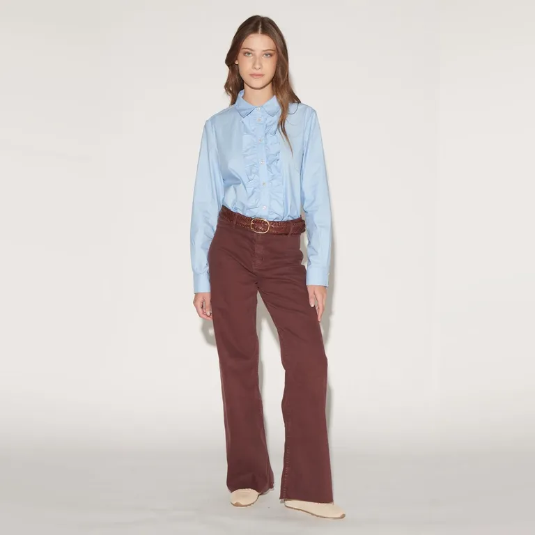 Pantalón Wide Leg Tiro Alto Mujer