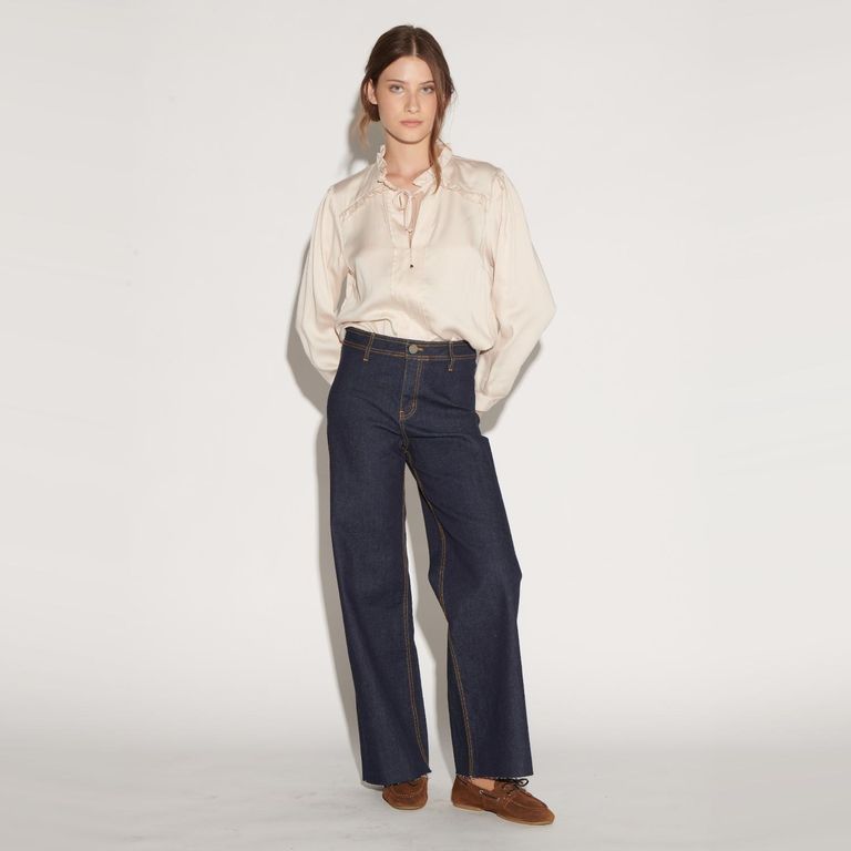 Pantalón Wide Leg Tiro Alto Mujer