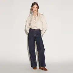SINGOLARE - Pantalón Wide Leg Tiro Alto Mujer