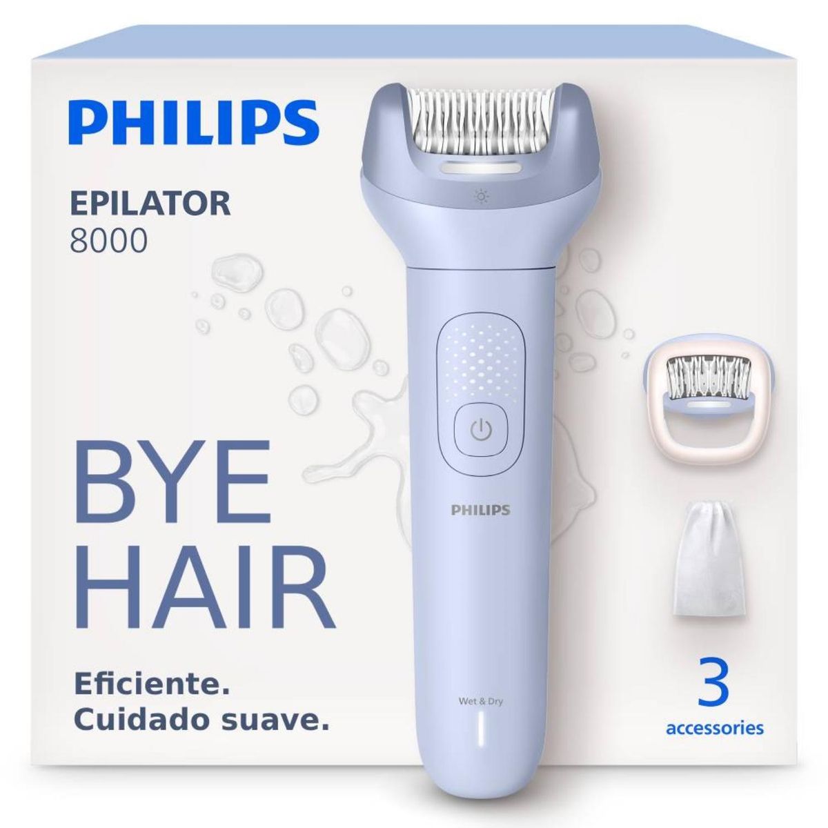 PHILIPS - Depiladora Eléctrica Philips Serie 8000 BRE708/00 Inalámbrica