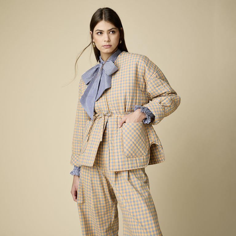 Chaqueta Acolchada Amarras Vichy Mujer