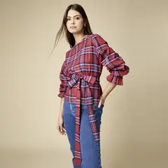 CAER EN GRACIA - Blusa Amarra Delia Mujer