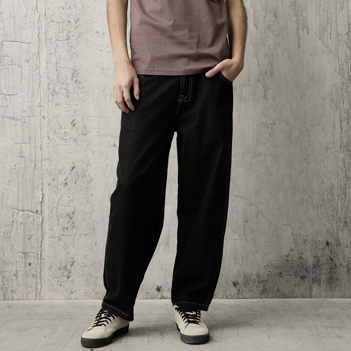 AMERICANINO - Jeans Baggy Tiro Medio Hombre Americanino