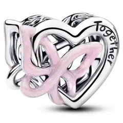 PANDORA - Charm Corazón y Mariposa Entrelazados Mujer