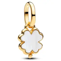 PANDORA - Charm Colgante Trébol de la Suerte Blanco Mujer