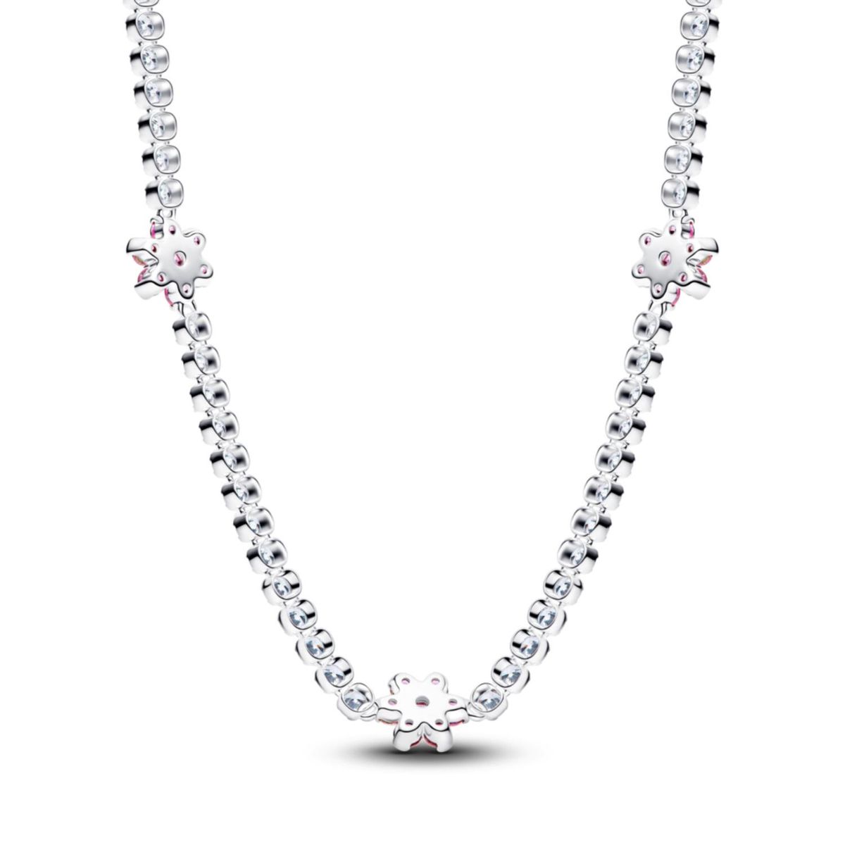 PANDORA - Collar de Tenis Flor Rosada Mujer Pandora