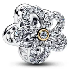 PANDORA - Charm Calado Flor en Pavé Mujer