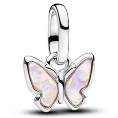 PANDORA - Mini Charm Colgante Mariposa Rosa Mujer
