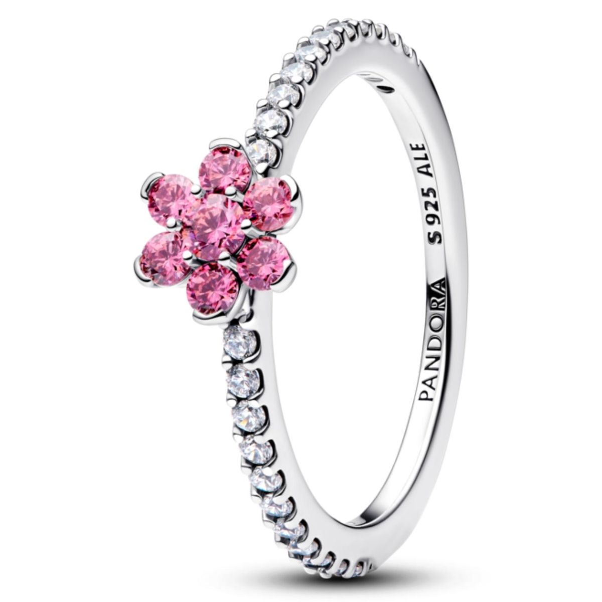 PANDORA - Anillo Margarita Rosada Reluciente Mujer Pandora