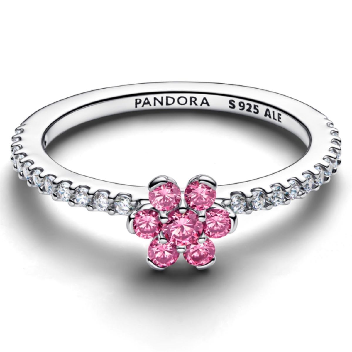 PANDORA - Anillo Margarita Rosada Reluciente Mujer Pandora