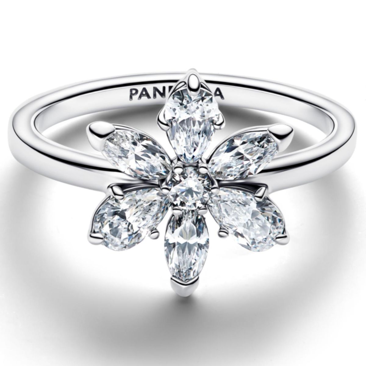 PANDORA - Anillo Cóctel de Flores Estilo Herbario Brillante Mujer Pandora