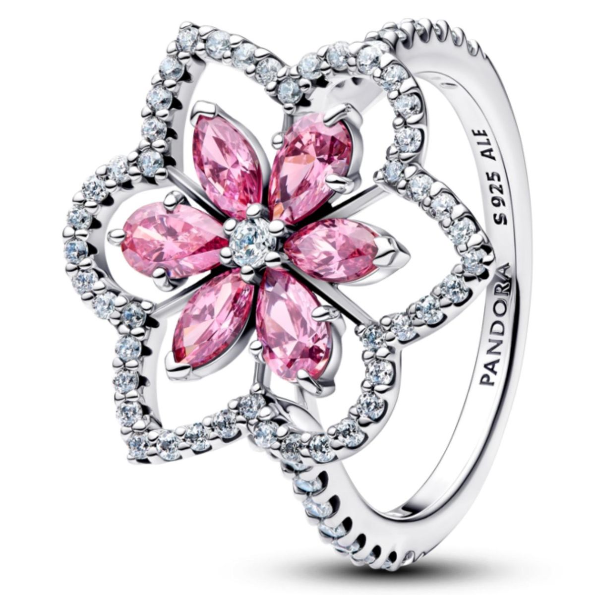 PANDORA - Anillo Cóctel Doble Flor Mujer Pandora