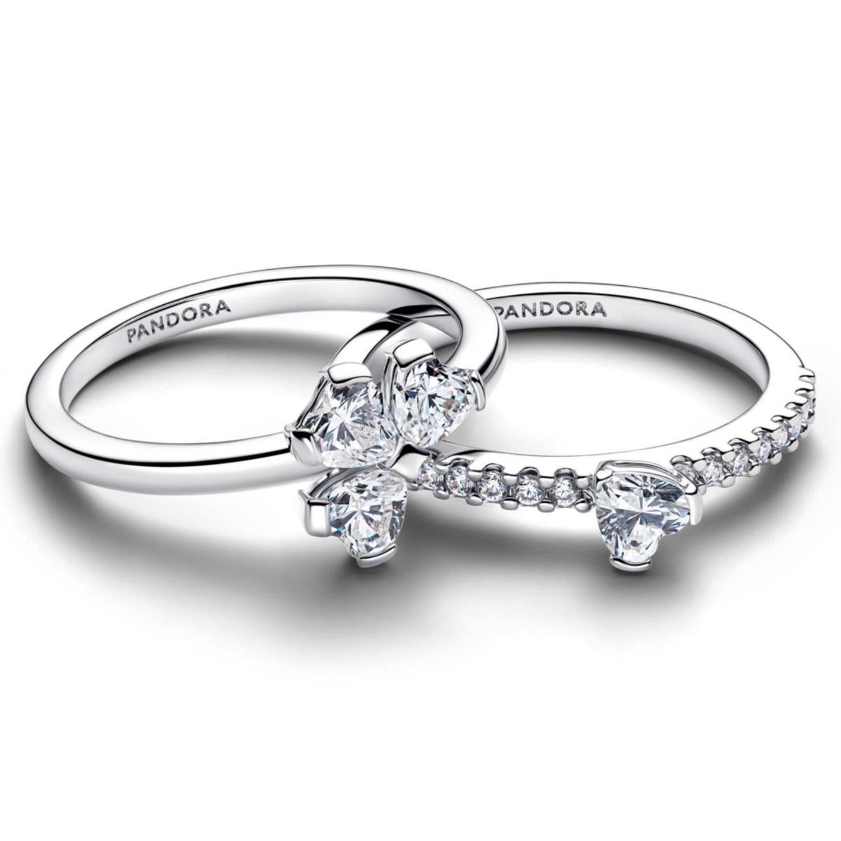 PANDORA - Anillo Divisible Trébol de la Suerte Brillante Mujer Pandora