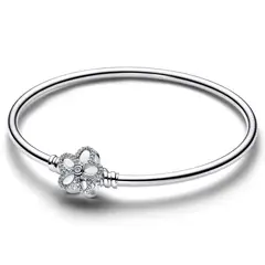 PANDORA - Brazalete Flor de Pavé Mujer