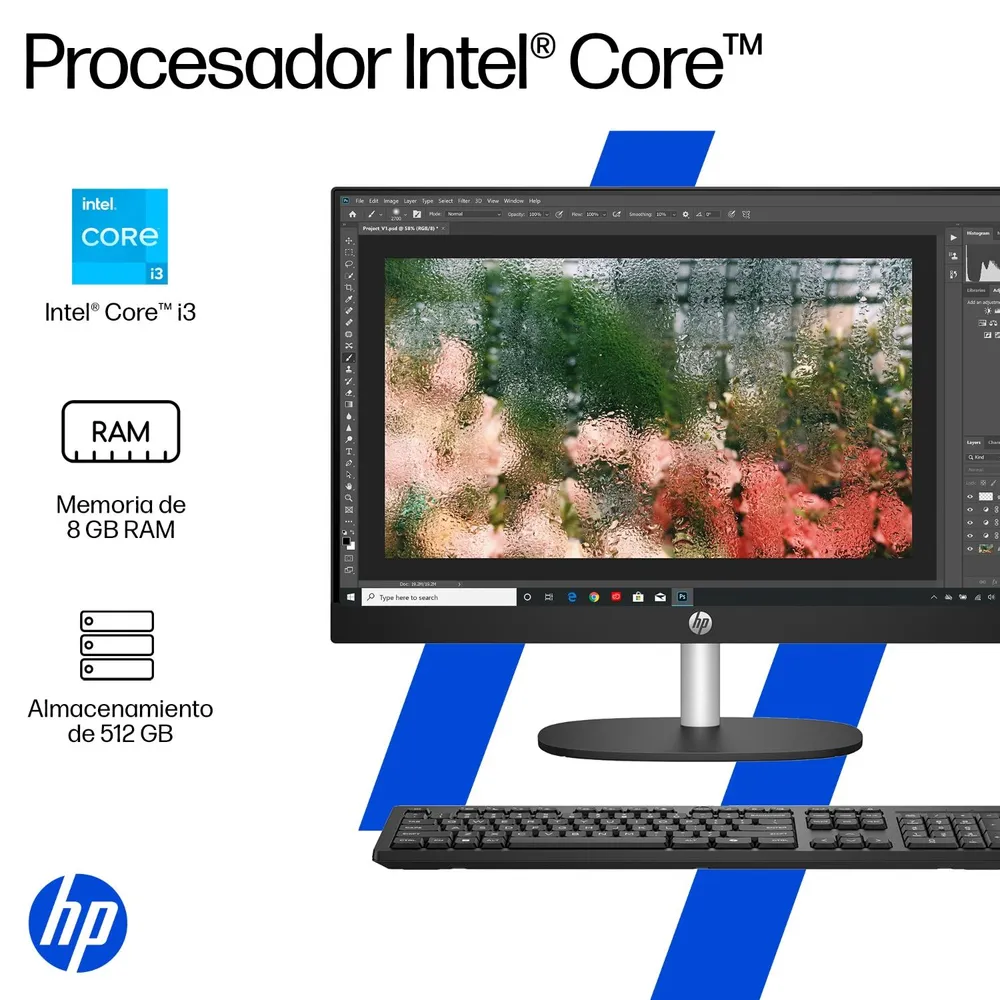 HP All-in-One 24-cr0336la Intel Core i3 8GB 512GB 23.8" Negro, foto 7