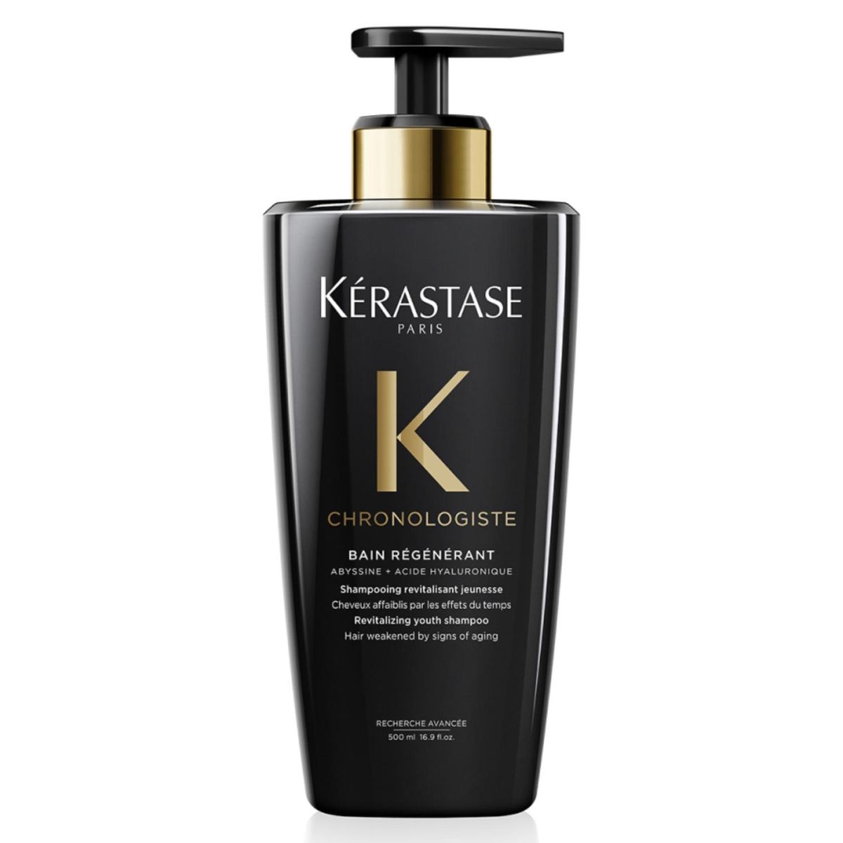 KERASTASE - Shampoo Rejuvenecedor Revitalizante Todo tipo de cabello Chronologiste Bain Régénérant 500ml