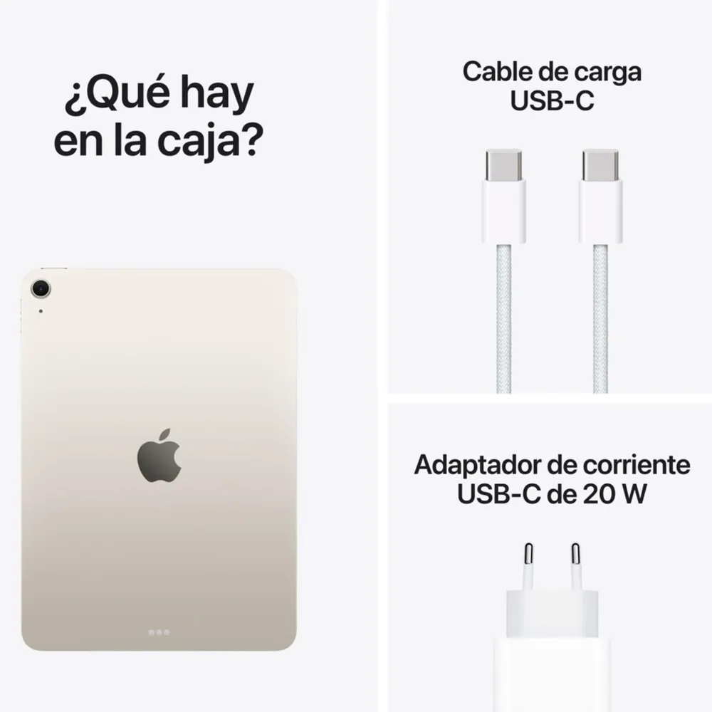 Apple iPad Air 11" M4 128GB Wi-Fi Blanco Estelar, foto 10