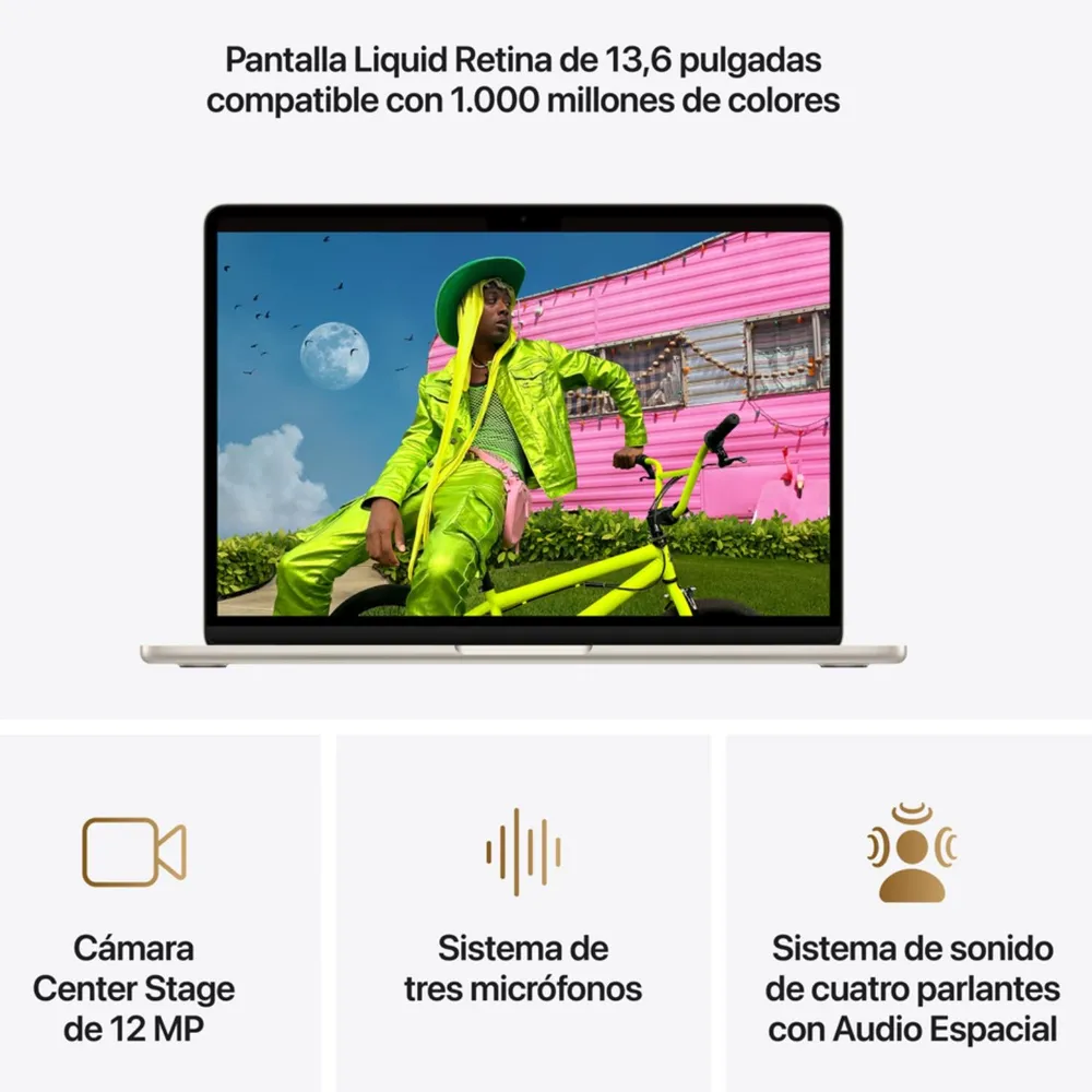 Apple MacBook Air 13 M5 16GB 512GB Blanco Estelar, foto 5