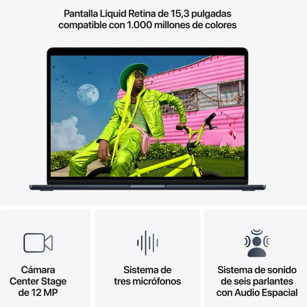 Apple MacBook Air 15.3 M5 16GB 512GB Medianoche, foto 5