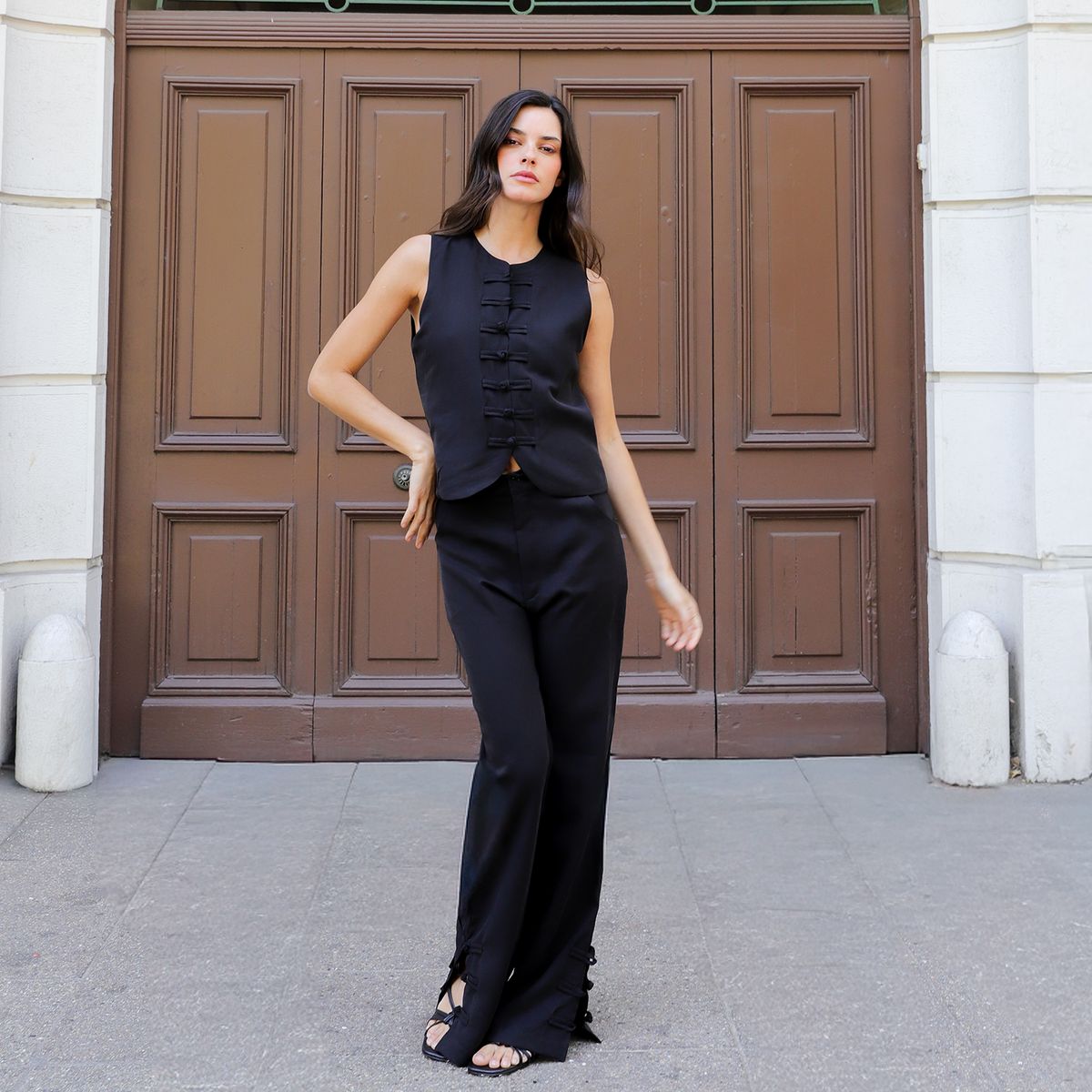MARINA MIA - Pantalón Frida Negro Mujer Marina Mia