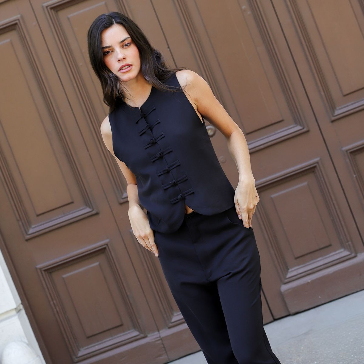 MARINA MIA - Pantalón Frida Negro Mujer Marina Mia