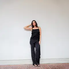 MARINA MIA - Pantalón Colomba Negro Mujer