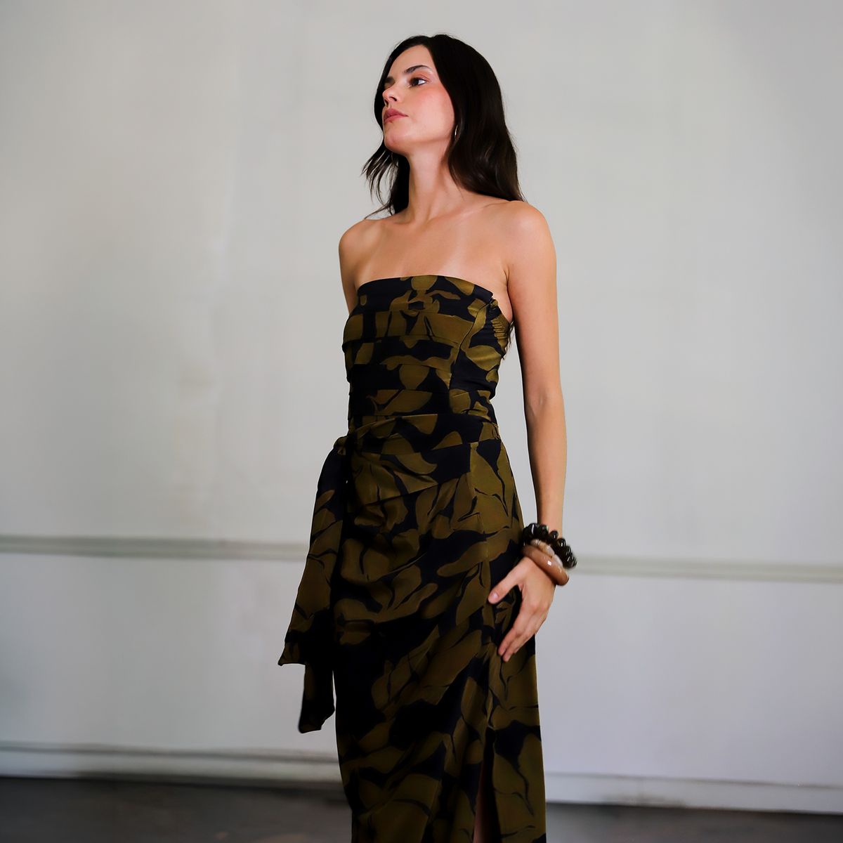 MARINA MIA - Falda Triana Brown Flowers Marina Mia