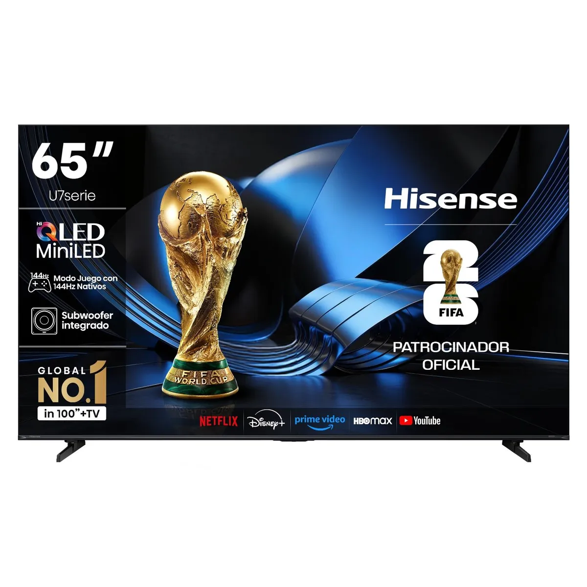 HISENSE - Smart Tv 65" QLED MINILED 4K UHD GOOGLE TV Gamer 144HZ 65U7ESG Hisense