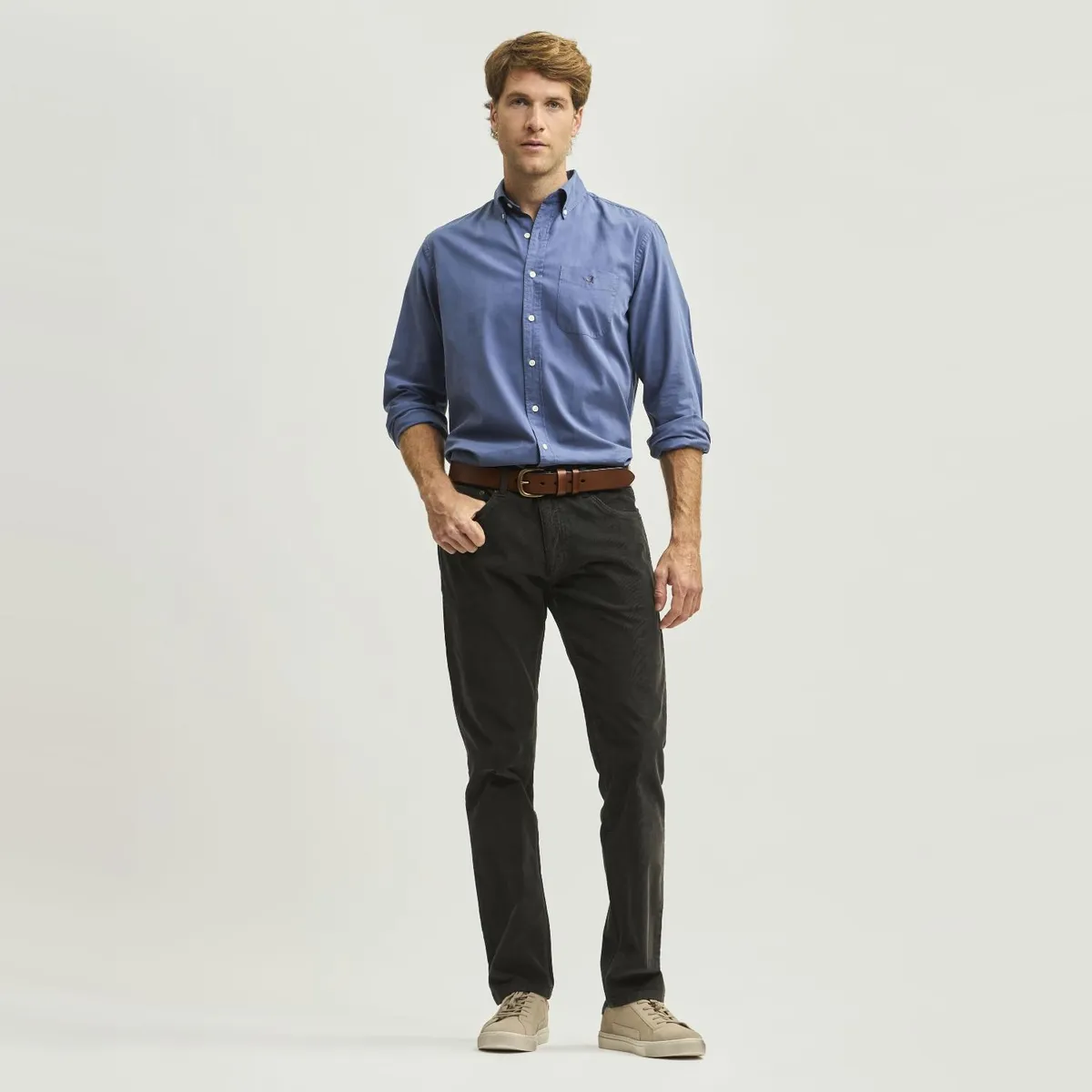 SAVILLE ROW - Pantalón 5 Pocket Slim Cotele Spandex Hombre Saville Row