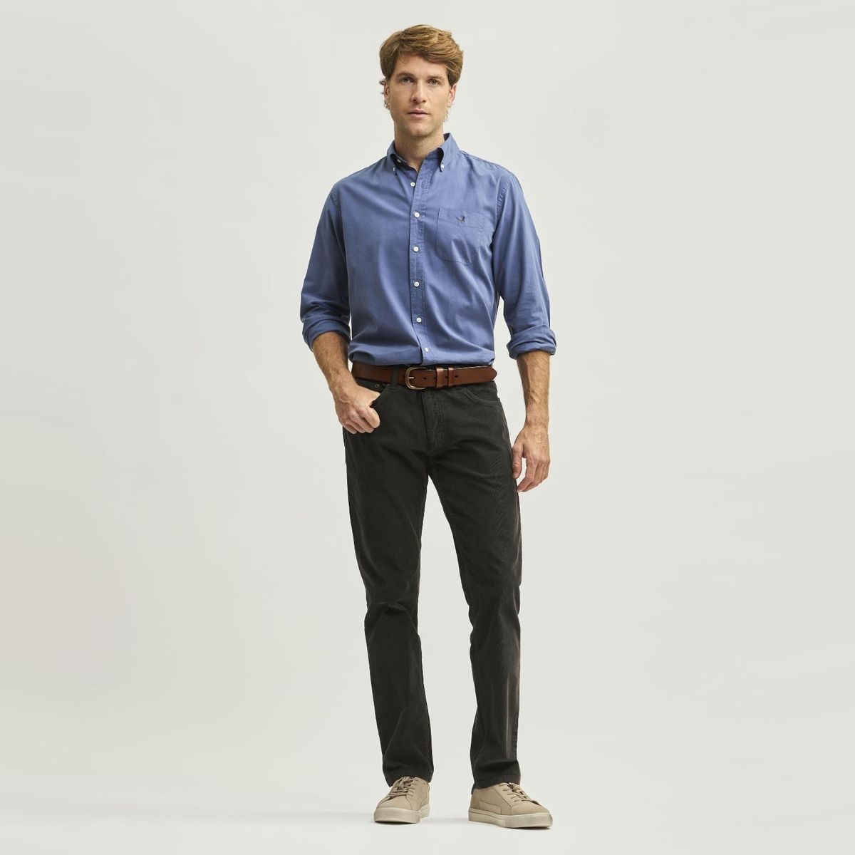 SAVILLE ROW - Pantalón 5 Pocket Slim Cotele Spandex Hombre Saville Row