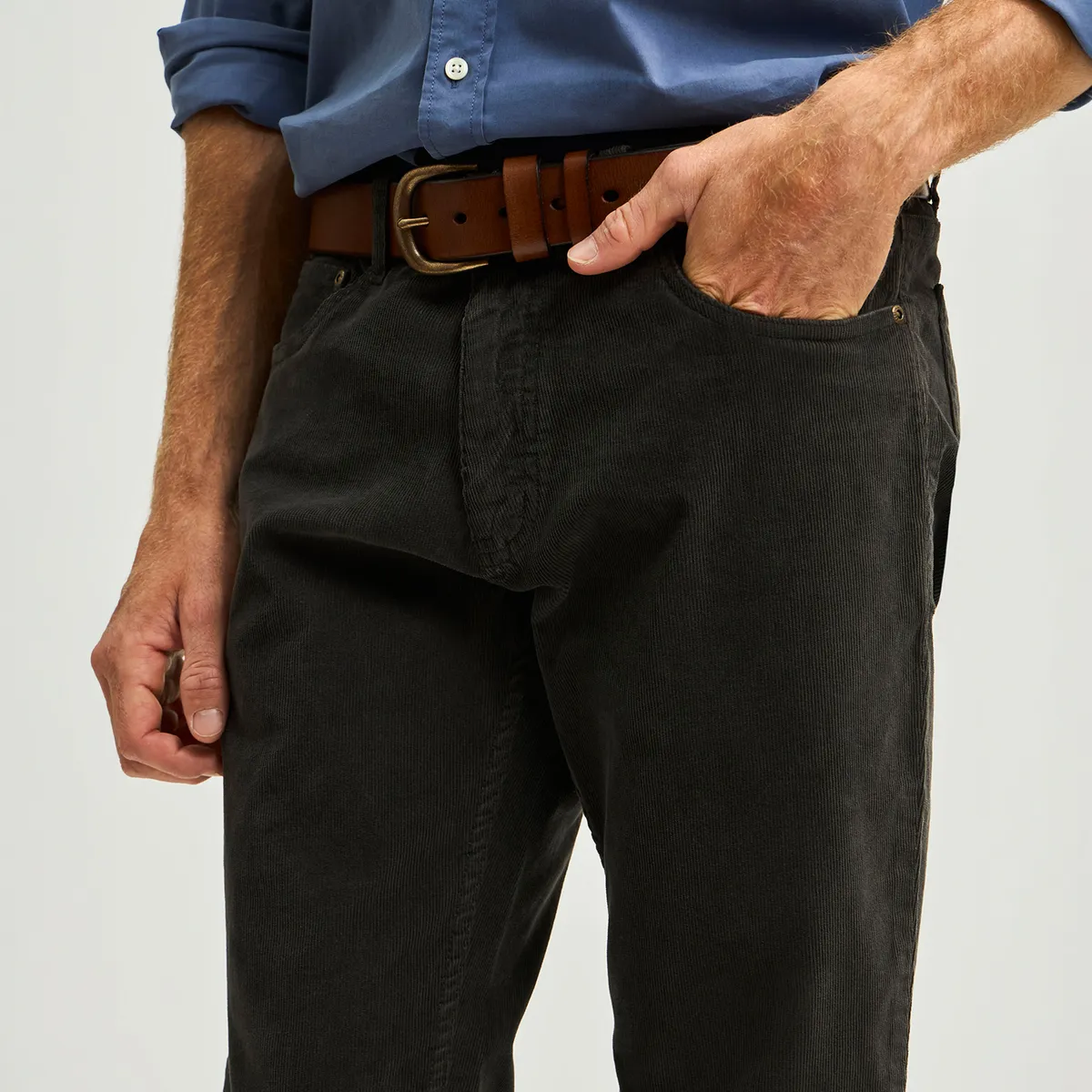 SAVILLE ROW - Pantalón 5 Pocket Slim Cotele Spandex Hombre Saville Row