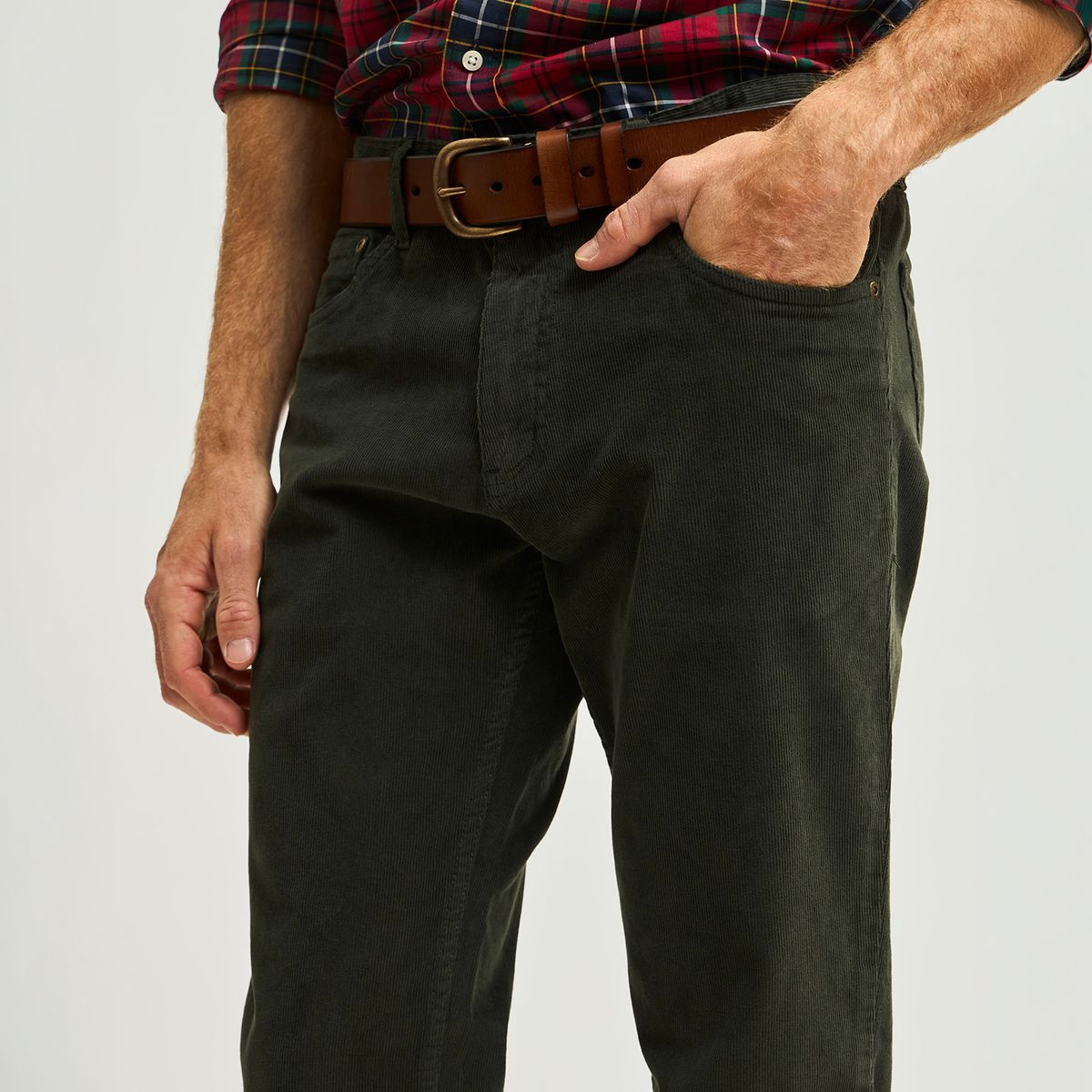 SAVILLE ROW - Pantalón 5 Pocket Slim Cotele Spandex Hombre Saville Row