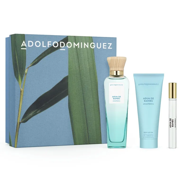 Perfume Mujer Estuche Aguafresca Bambú Eau de Toilette Woman 120 ml + Loción Corporal 75 ml + Eau de Toilette Woman 10 ml