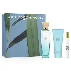 ADOLFO DOMINGUEZ - Perfume Mujer Estuche Aguafresca Bambú Eau de Toilette Woman 120 ml + Loción Corporal 75 ml + Eau de Toilette Woman 10 ml