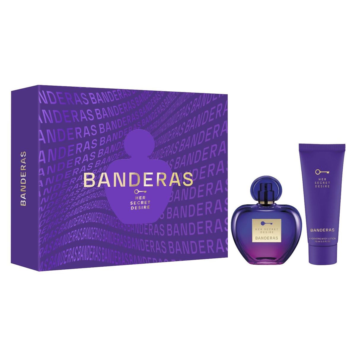 ANTONIO BANDERAS - Perfume Mujer Estuche Her Secret Desire Eau de Toilette 80 ml + Loción Corporal Hidratante 75 ml