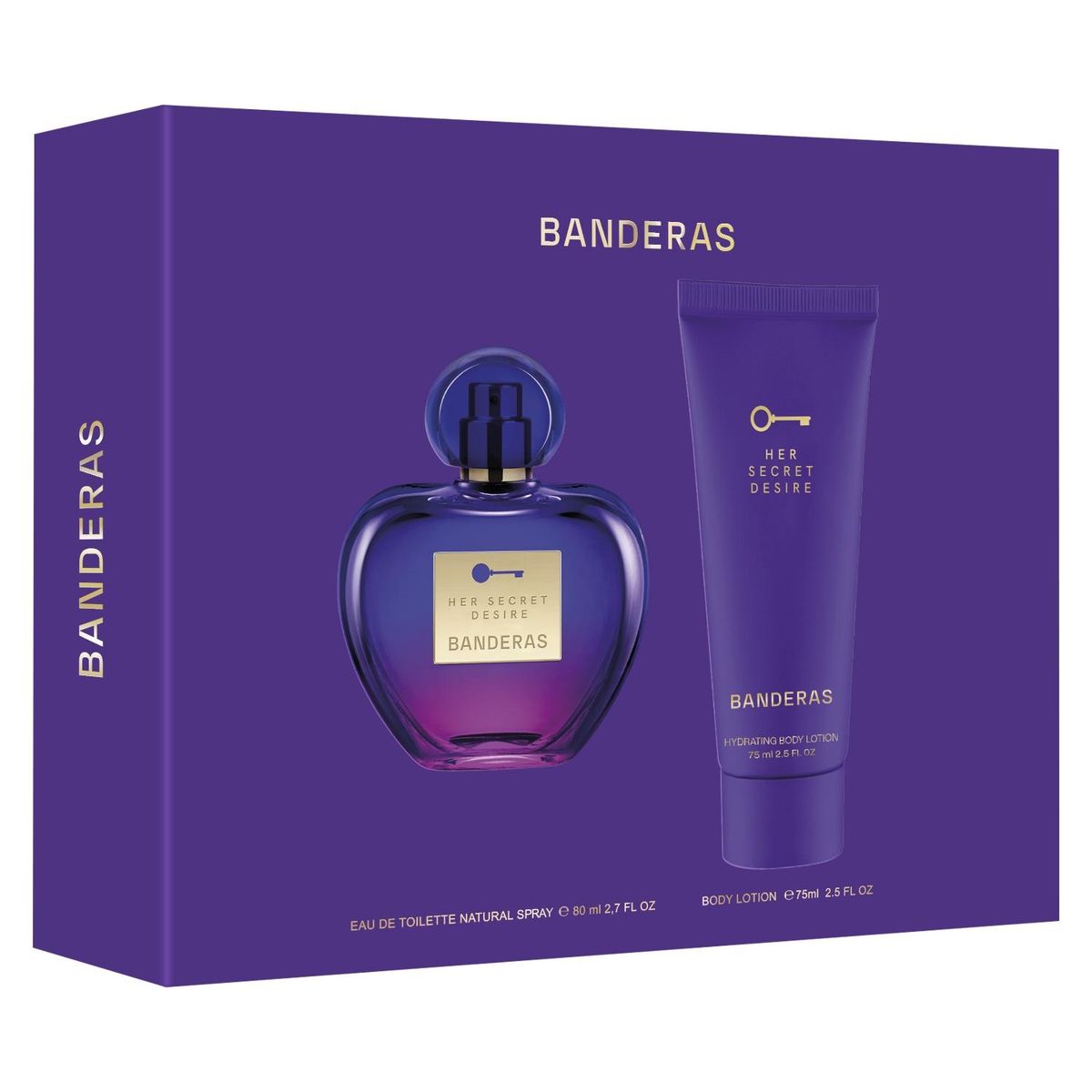 ANTONIO BANDERAS - Perfume Mujer Estuche Her Secret Desire Eau de Toilette 80 ml + Loción Corporal Hidratante 75 ml