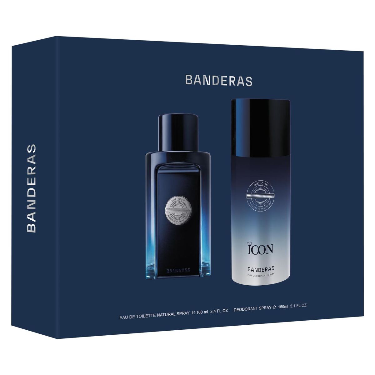 ANTONIO BANDERAS - Perfume Hombre Estuche The Icon Eau de Toilette 100 ml + 24h Desodorante Spray 150 ml