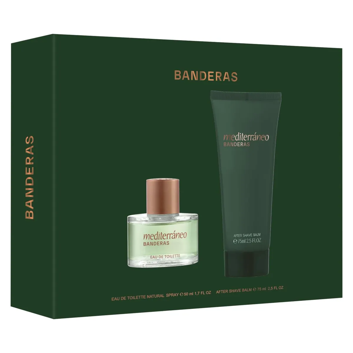 ANTONIO BANDERAS - Perfume Hombre Estuche Mediterráneo Eau de Toilette 50 ml + Balsamo After Shave 75 ml