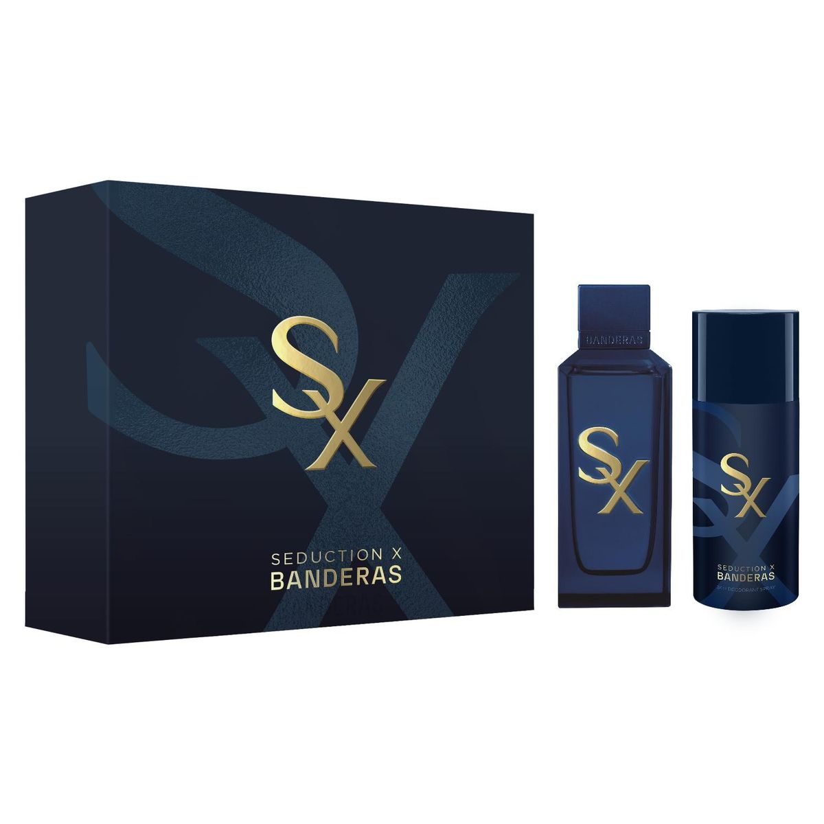 ANTONIO BANDERAS - Perfume Hombre Estuche Seduction X Eau de Parfum for Men 100 ml + 24h Desodorante Spray for Men 150 ml