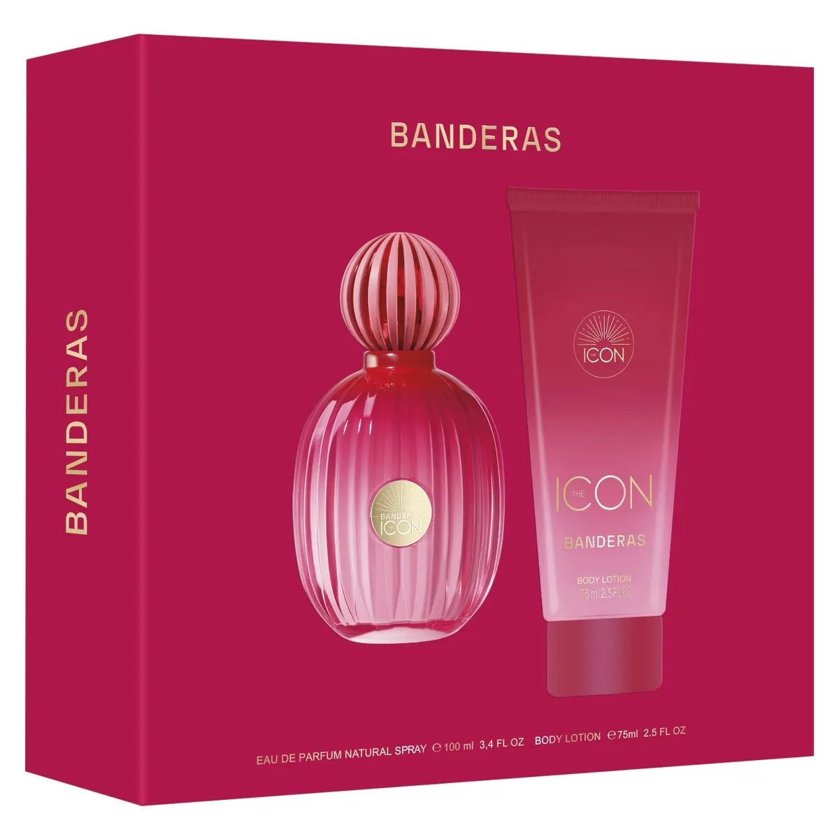 ANTONIO BANDERAS - Perfume Mujer Estuche The Icon Eau de Parfum for Women 100 ml + Loción Corporal for Women 75 ml