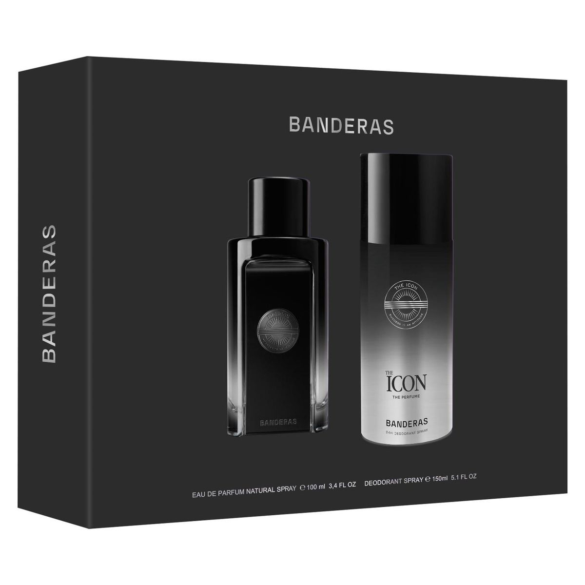 ANTONIO BANDERAS - Perfume Hombre Estuche The Icon The Parfum Eau de Parfum 100 ml + 24h Desodorante Spray 150 ml